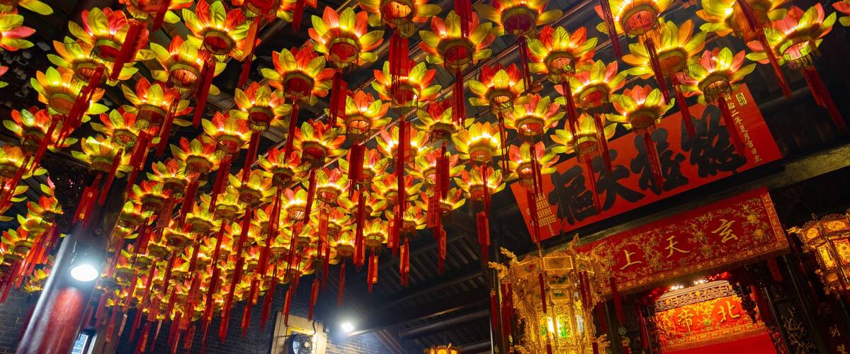 Pak Tai Temple which includes interior views and heritage elements