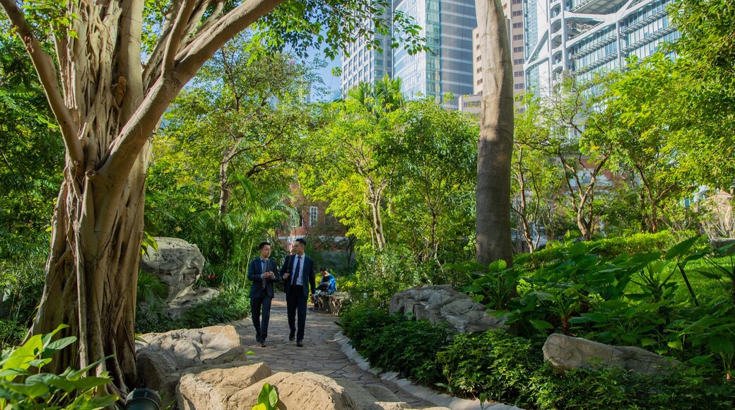 Cheung Kong Park which includes a park as well as a couple