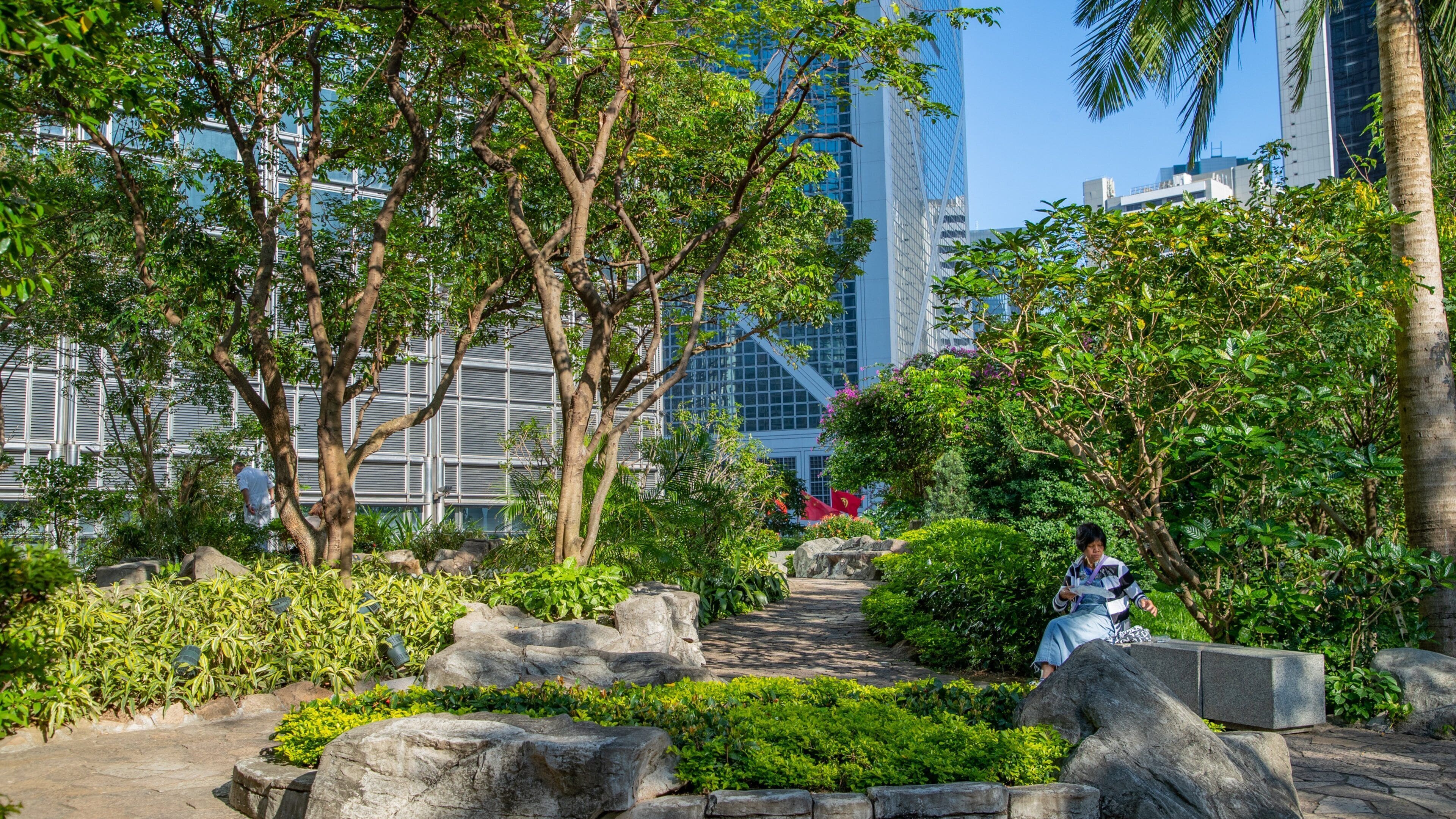 Cheung Kong Park featuring a garden