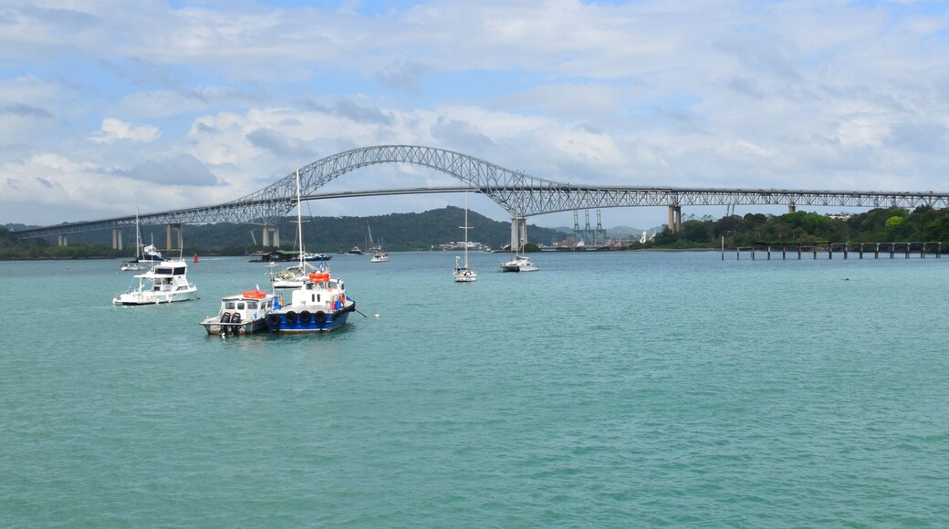 The Bridge of the Americas in summer, Panama City