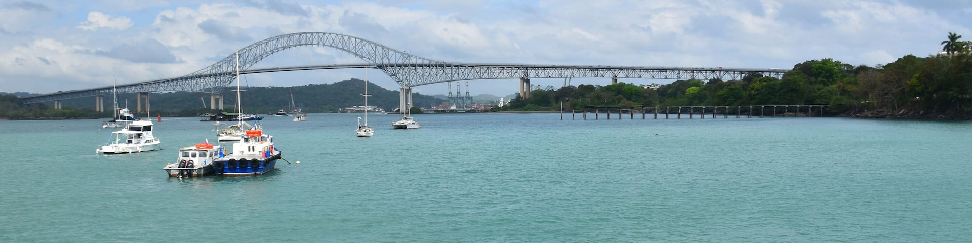 The Bridge of the Americas in summer, Panama City