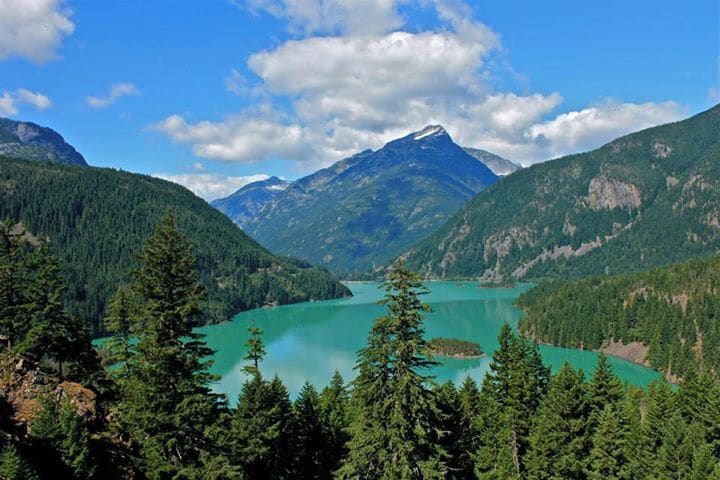 A beautiful day at Diablo Lake.