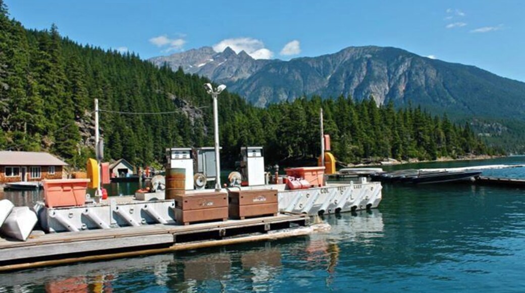 The docks at Lake Ross Resort.
