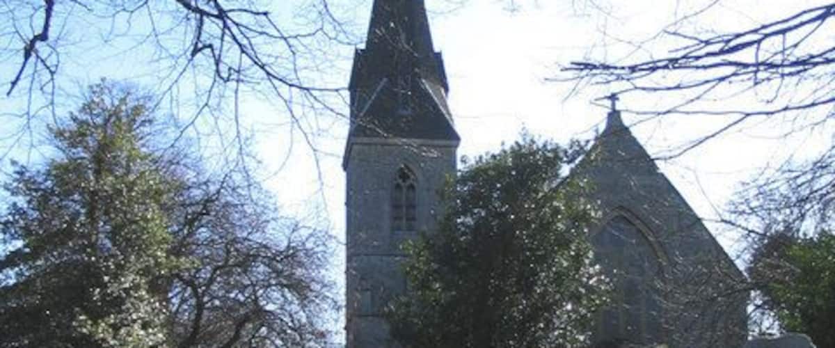 All Saints parish church, Cranham, East London (formerly Essex), seen from the west