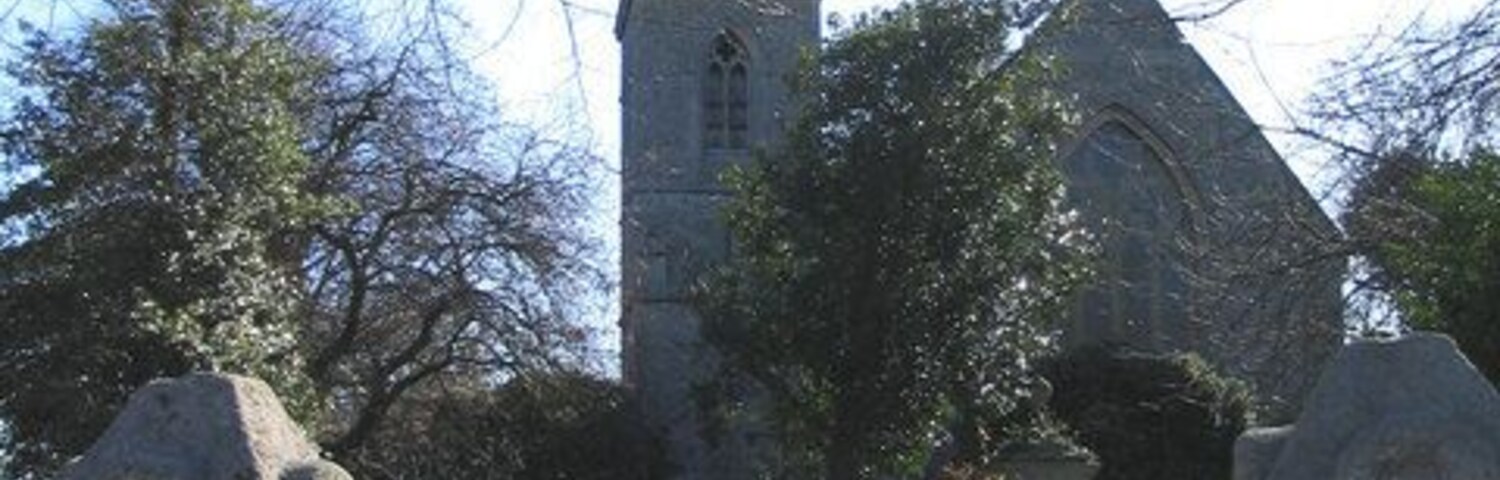 All Saints parish church, Cranham, East London (formerly Essex), seen from the west