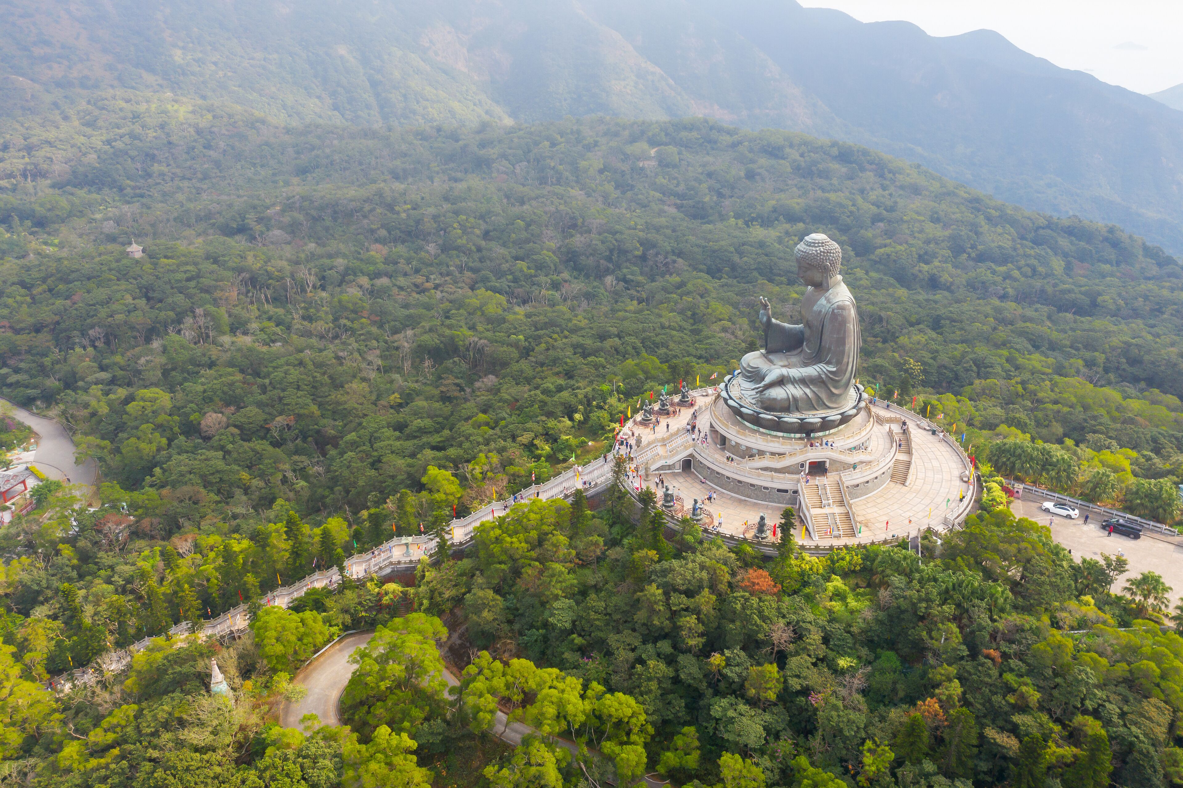 23 Nov 2019 Tian Tan Buddha at Po Lin Monastery in Hong Kong.