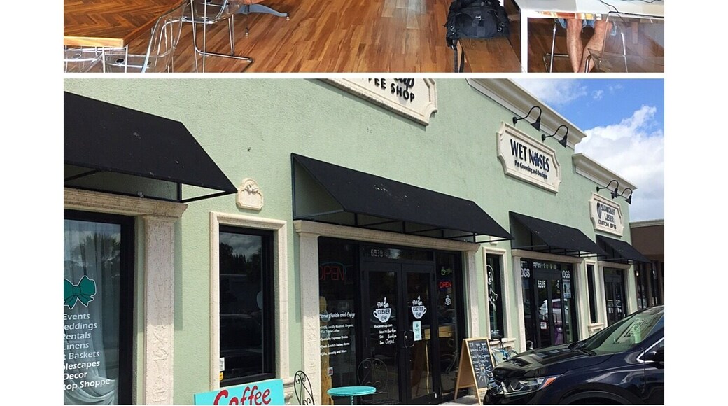 Finally got around to trying out another coffee house on Florida's west coast. The Clever Cup in Sarasota did not disappoint. Very good latte with an extra shot and a tasty turkey and cheese sandwich in a toasted croissant. Good seating and local jewelry and art. Worth the stop and several nearby places looked interesting for later exploring.