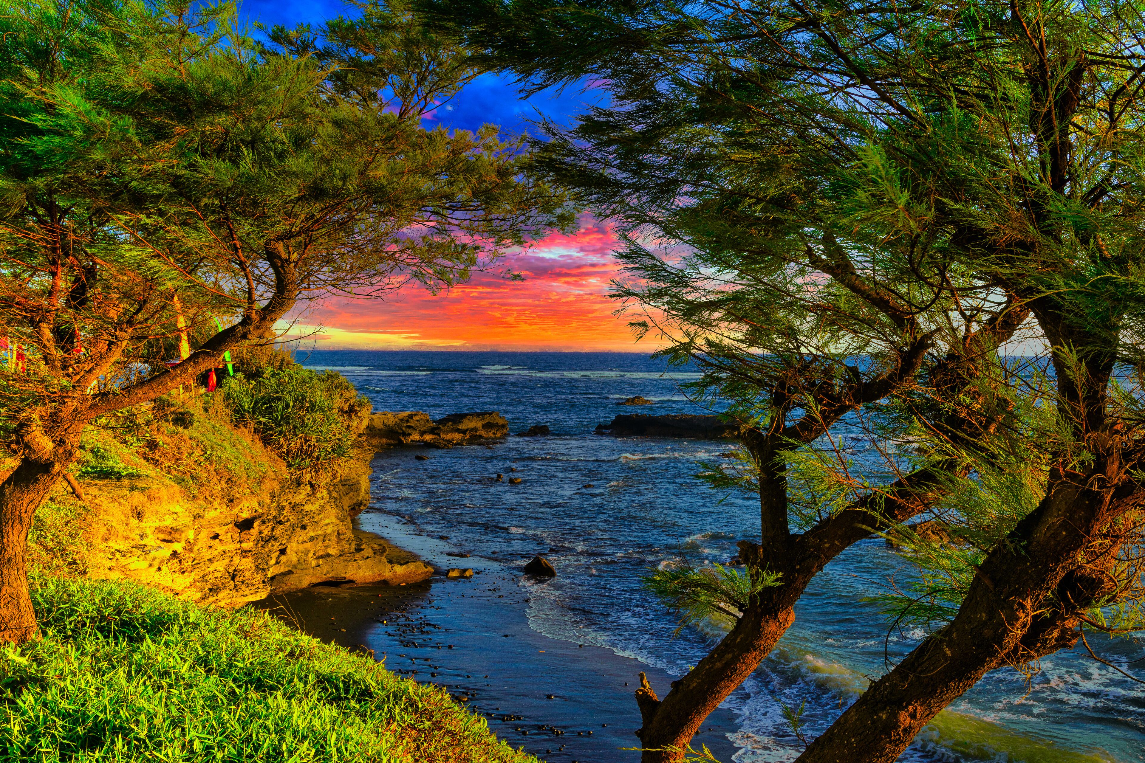 Sunset on Cemagi Cliffs, Bali, Indonesia