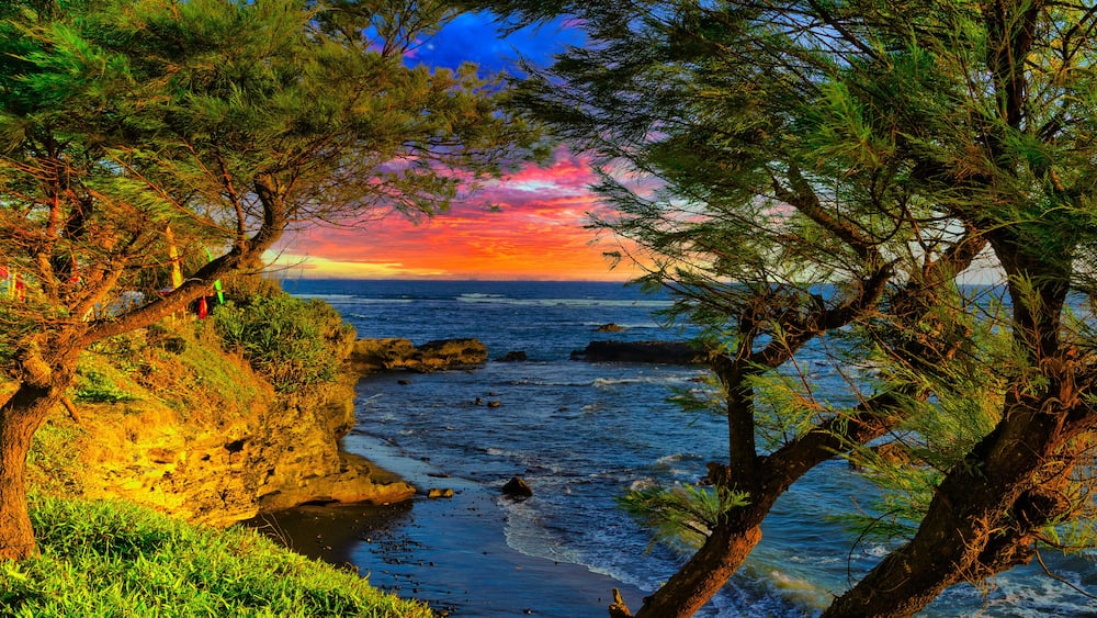 Sunset on Cemagi Cliffs, Bali, Indonesia