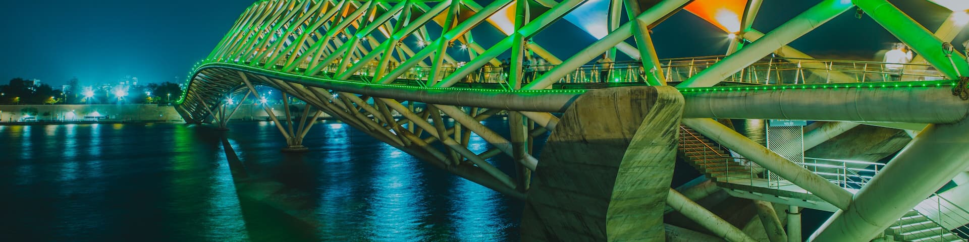 Atal Bridge is a pedestrian triangular truss bridge at Sabarmati Riverfront on Sabarmati River in Ahmedabad, Gujarat. Its design is inspired by kites and was inaugurated in 2022