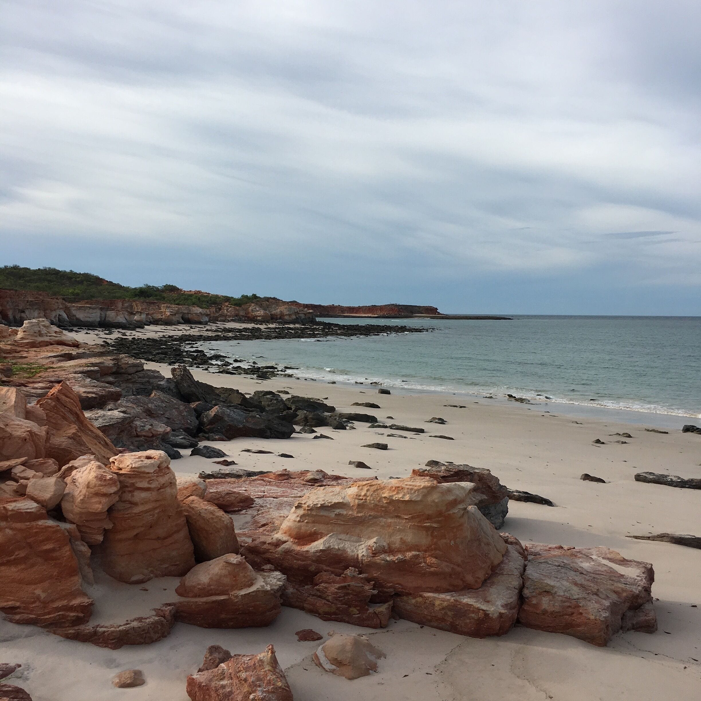 Beautiful beach, watch out for the local croc!