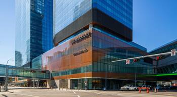 Ice District which includes a high rise building and a city