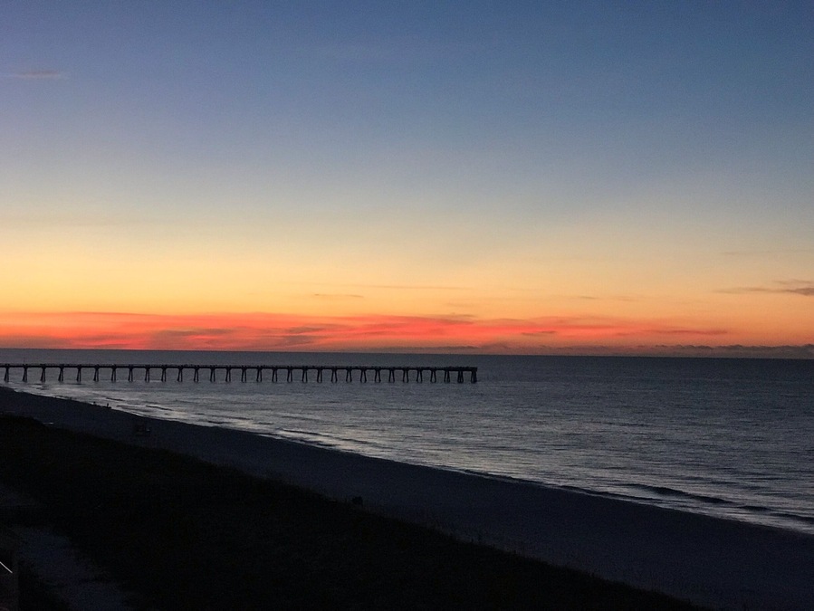 Sunrise at the beach. Doesn’t get much better than that. There were tons of shells that had washed up onto beach over night, mostly smaller shells but still pretty neat.
