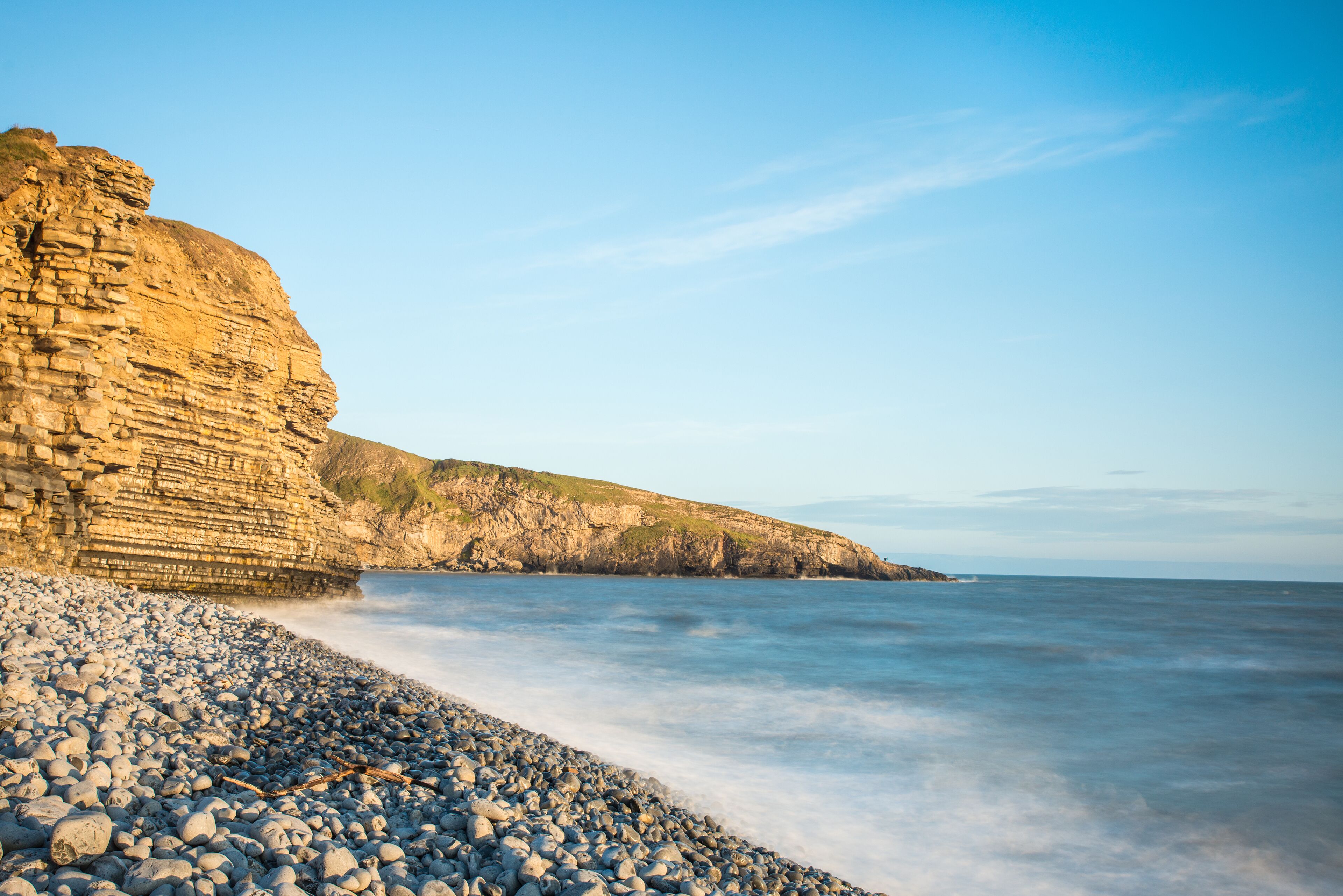 An image of Southerndown beach in south wales in the uk, an area of natural beauty; Shutterstock ID 295554878