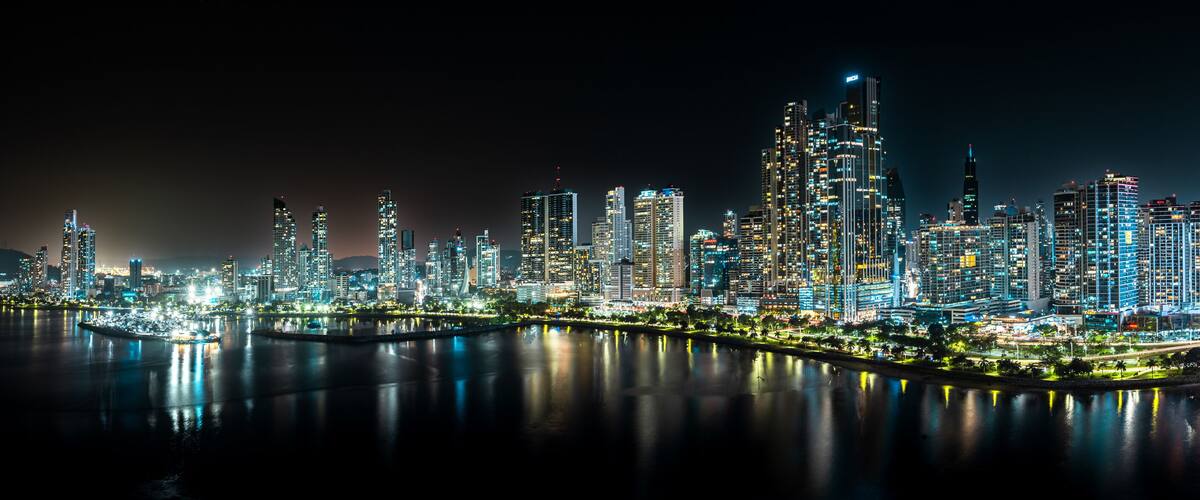 Panama City night skyline