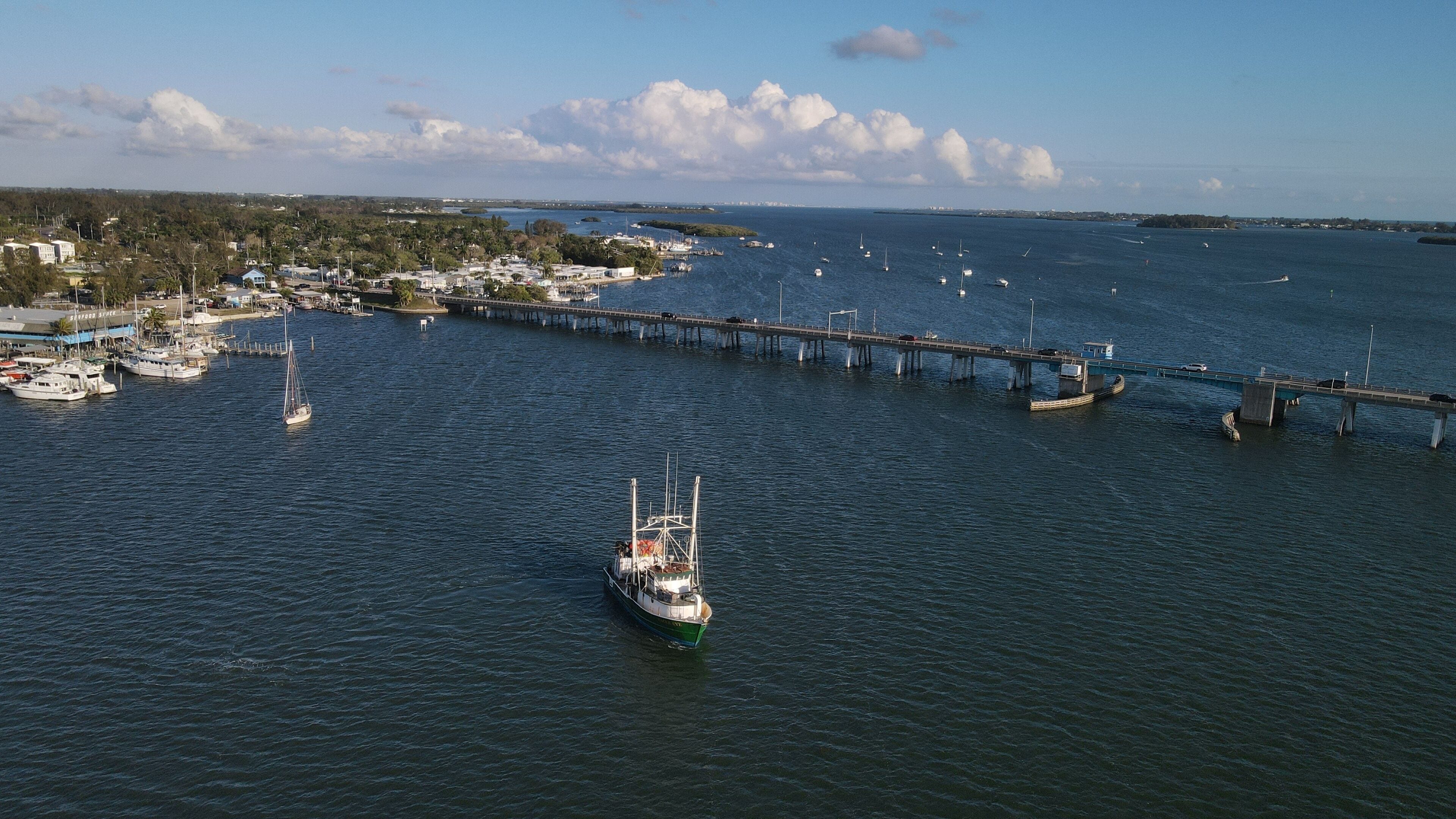 fishing boat in Bradenton, Florida inshore from Anna Maria Island