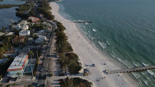 Aerial view of Cortez Beach, Bradenton, Florida
