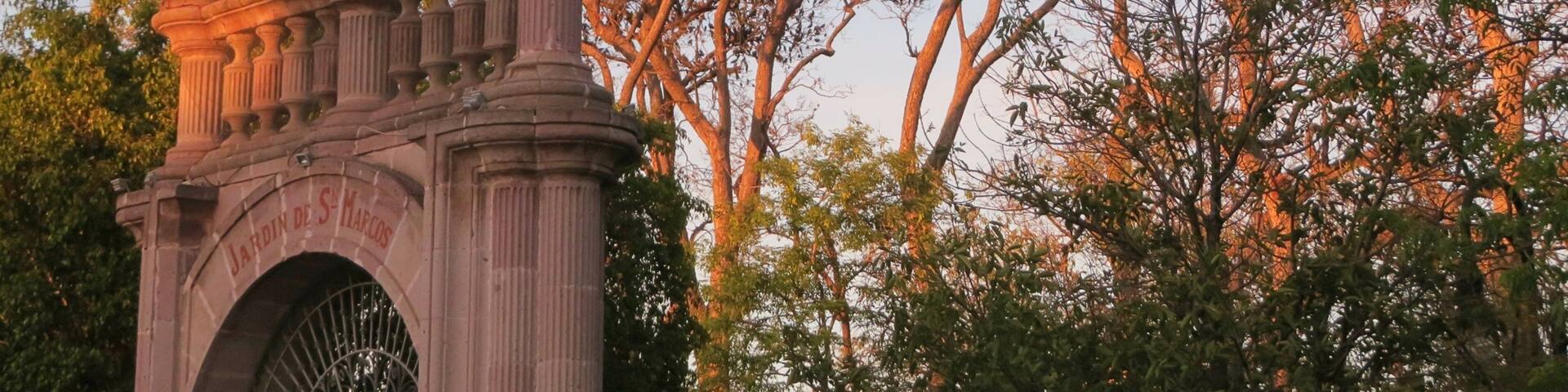 evening in the park of San Marcos, Aguascalientes, Mexico