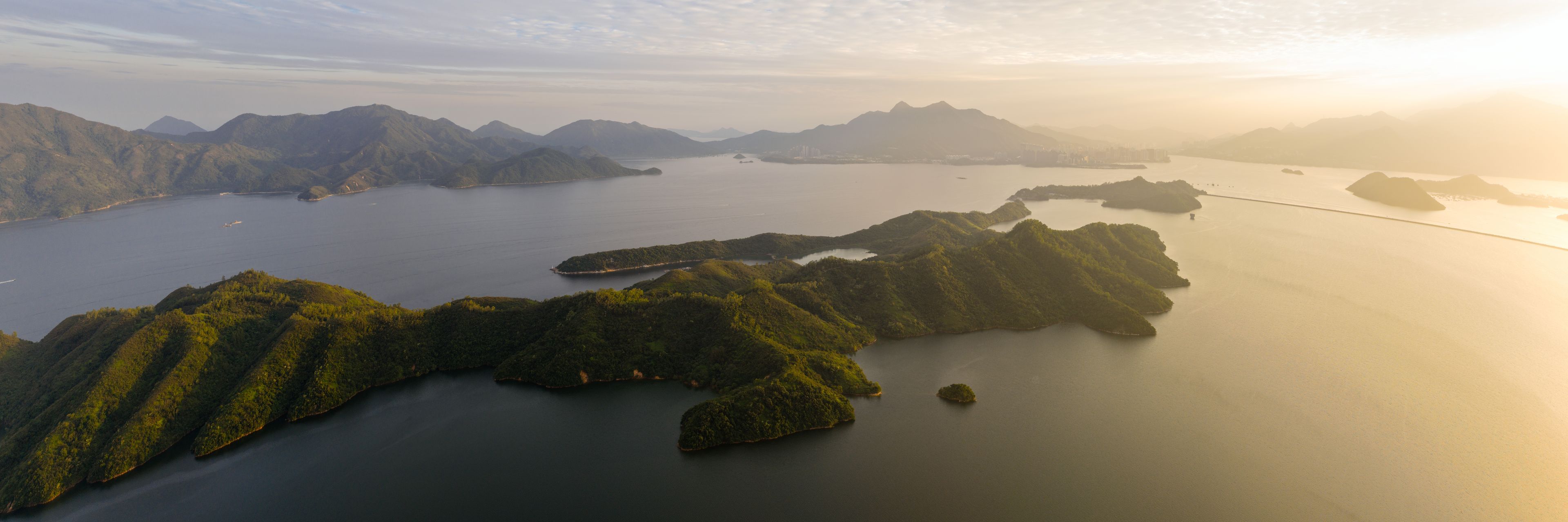 Plover Cove Reservoir Aerial Hong Kong