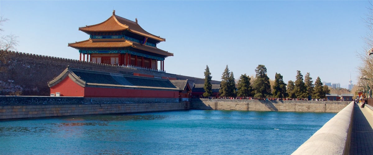 Houhai Lake inclusief historisch erfgoed en een meer of poel