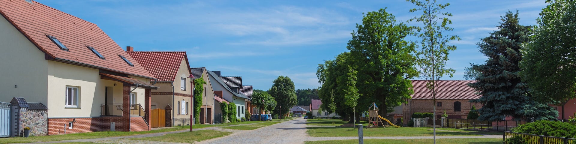 At Zeust, a district of Friedland, Landkreis Oder-Spree, Brandenburg, Germany. It is such a tiny village that all the streets there are named 'Zeust too.