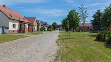 At Zeust, a district of Friedland, Landkreis Oder-Spree, Brandenburg, Germany. It is such a tiny village that all the streets there are named 'Zeust too.