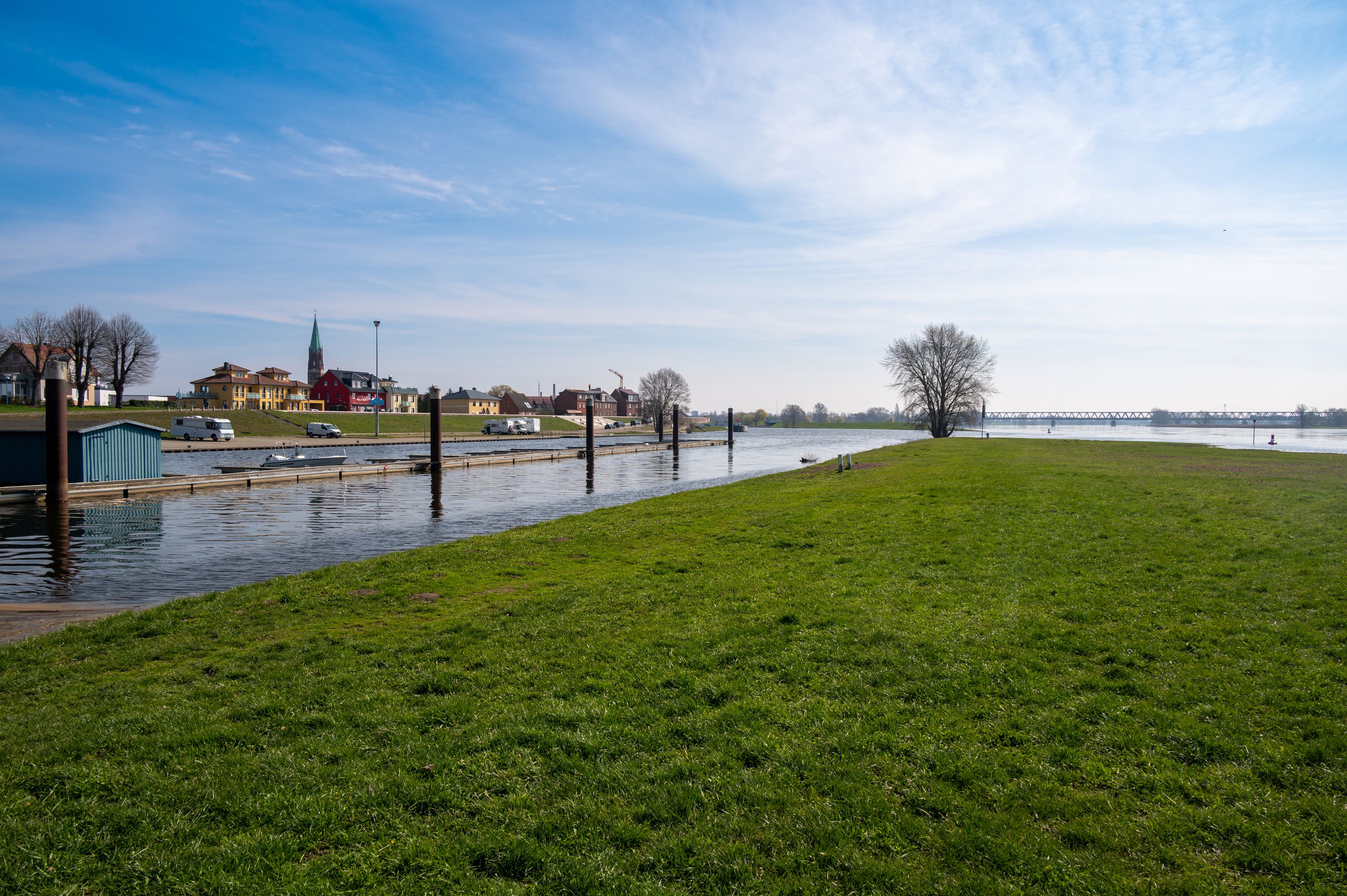 Elbe meadows in Wittenberge Brandenburg Germany