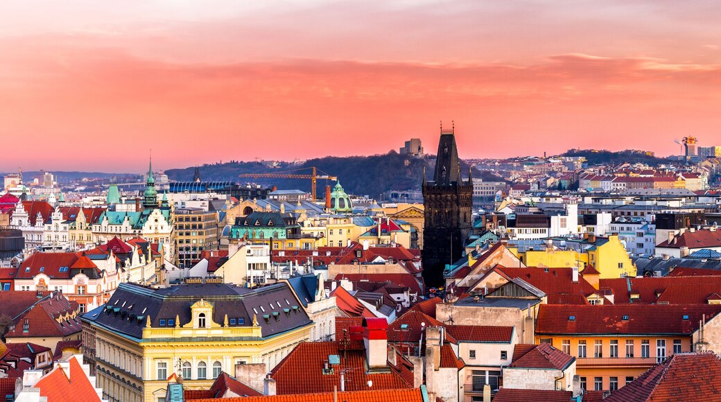 Beautiful Sunset in Prague, Czech Republic.