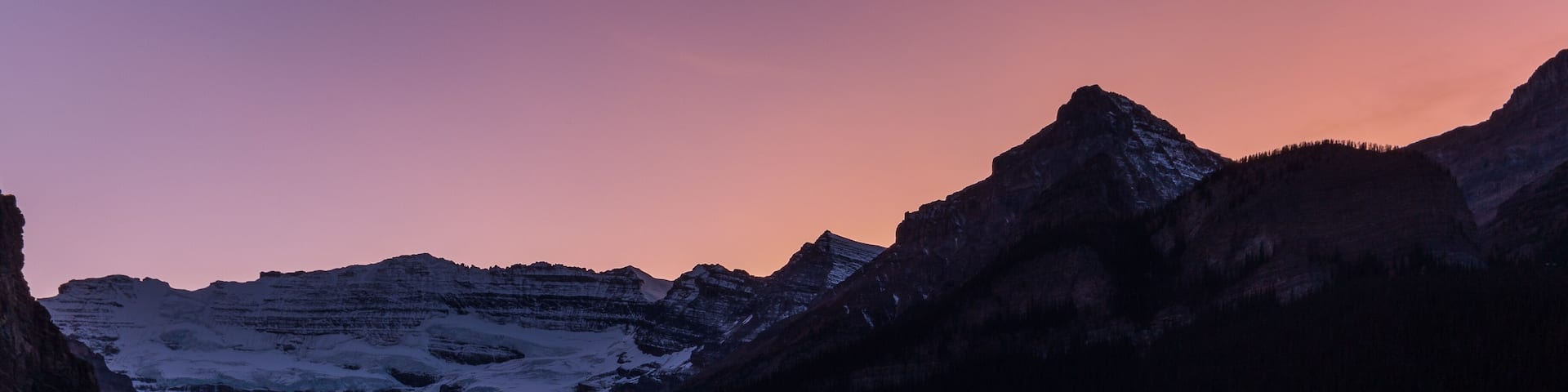 Sunrise Scene in the Canadian Rockies at Lake Louise Banff Canada