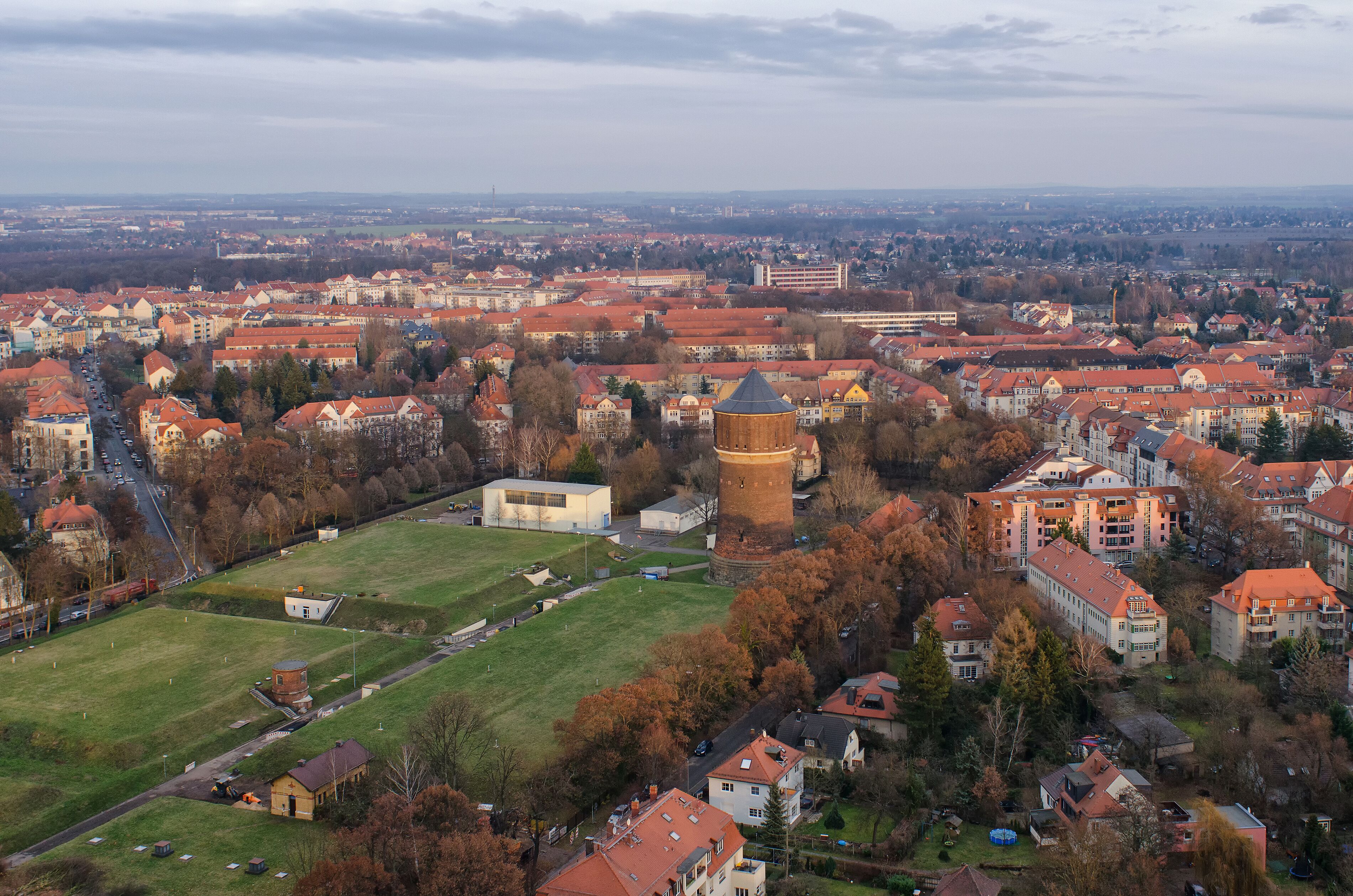 old water tower Probstheida in the residential district of Stötteritz in Leipzig, Germany