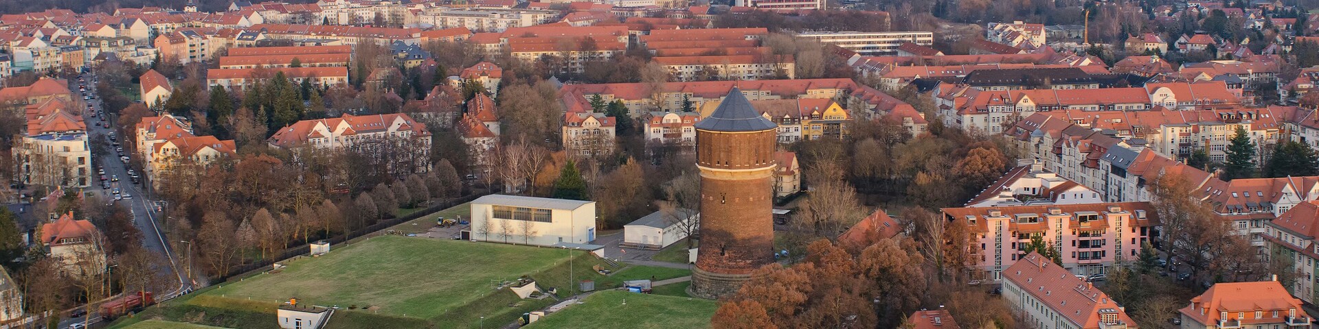 old water tower Probstheida in the residential district of Stötteritz in Leipzig, Germany