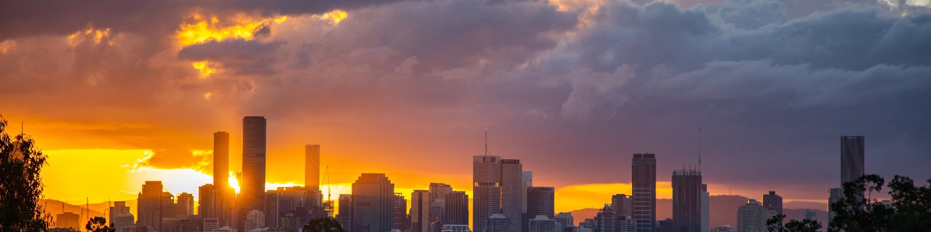 Camp Hill which includes a sunset, landscape views and a city