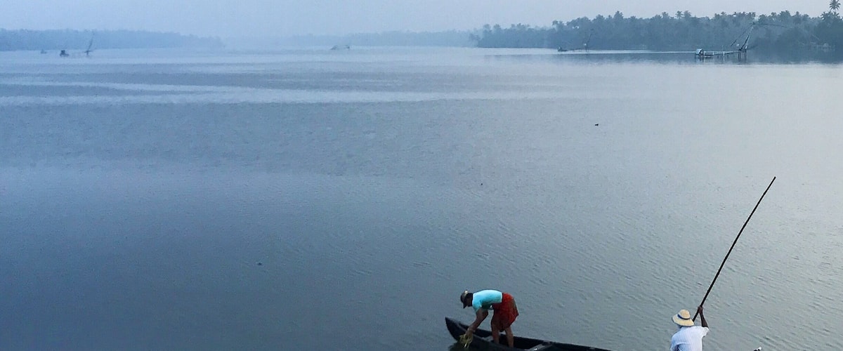 The prestine backwaters of Cherai.