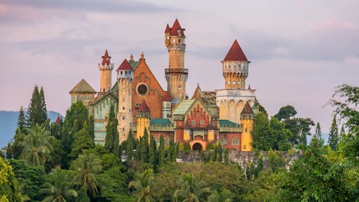 Fantasy World, an abandoned amusement park with a medieval themed castle, in Lemery, Batangas, near Tagaytay. Late afternoon shot.