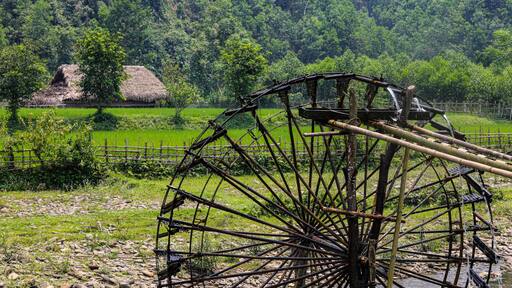 Thin Village in Con Cuong DIstrict, Nghe An Province of Vietnam