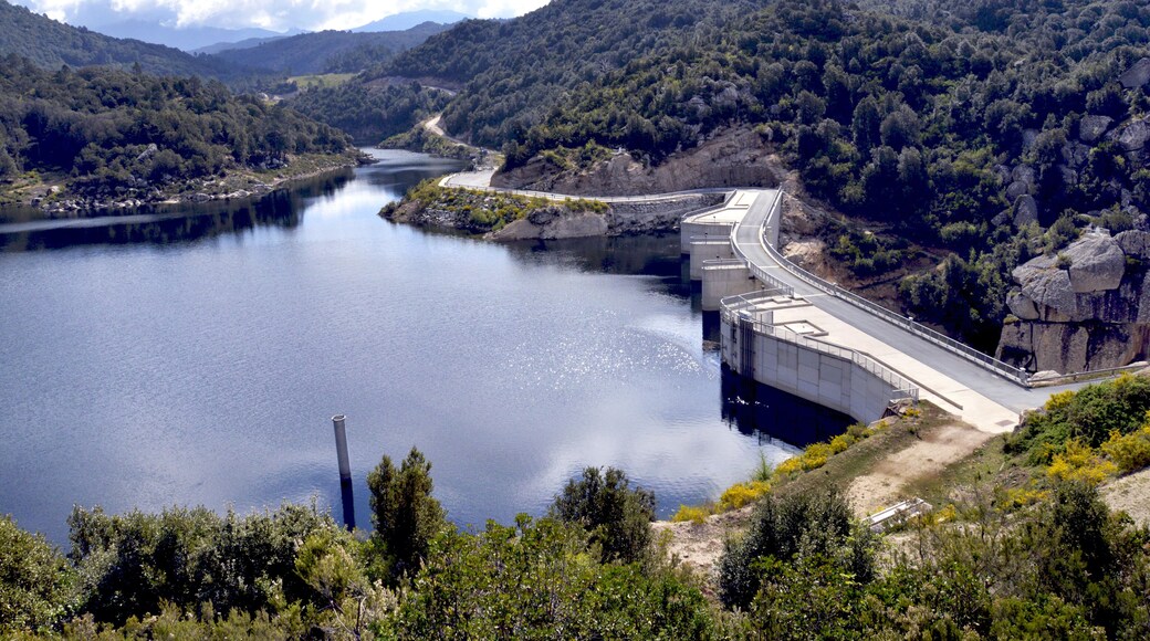 Levie, Alta Rocca (Corse-du-Sud) - Barrage du Rizzanese, « à cheval » sur Levie et Sorbollano. Sa première mise en eau est effectuée le 23 mai 2013. Camera location 41° 44′ 08.05″ N, 9° 06′ 47.18″ E View this and other nearby images on: OpenStreetMap - Google Earth 41.735569; 9.113106