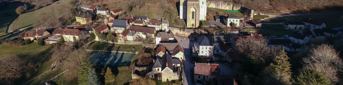 Saint Amand de Coly (Dordogne - France) - Vue aérienne