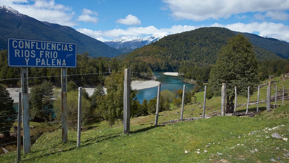 Confluence of the rivers Frio and Palena along the Carretera Austral in Chilean Patagonia.