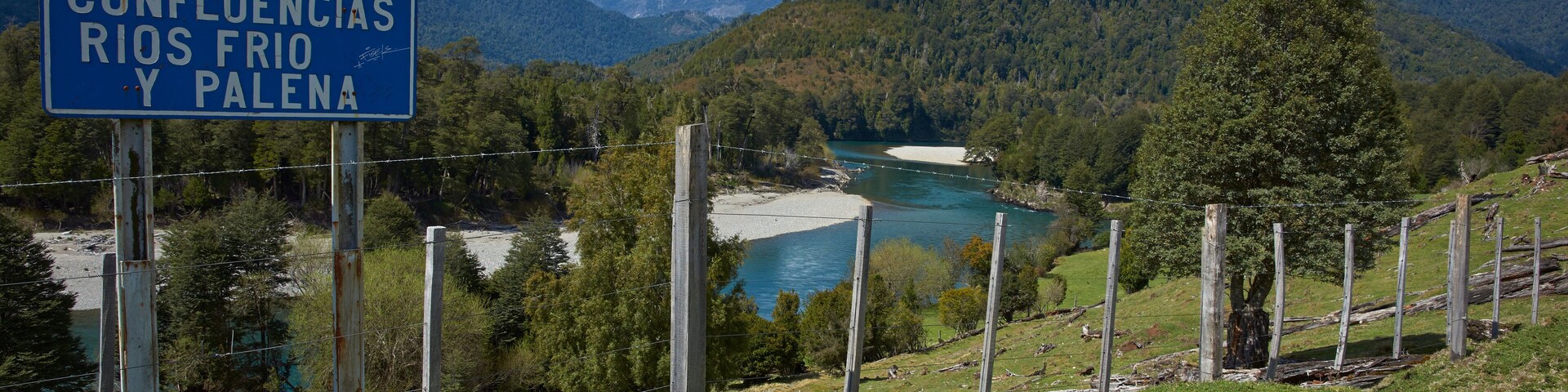 Confluence of the rivers Frio and Palena along the Carretera Austral in Chilean Patagonia.