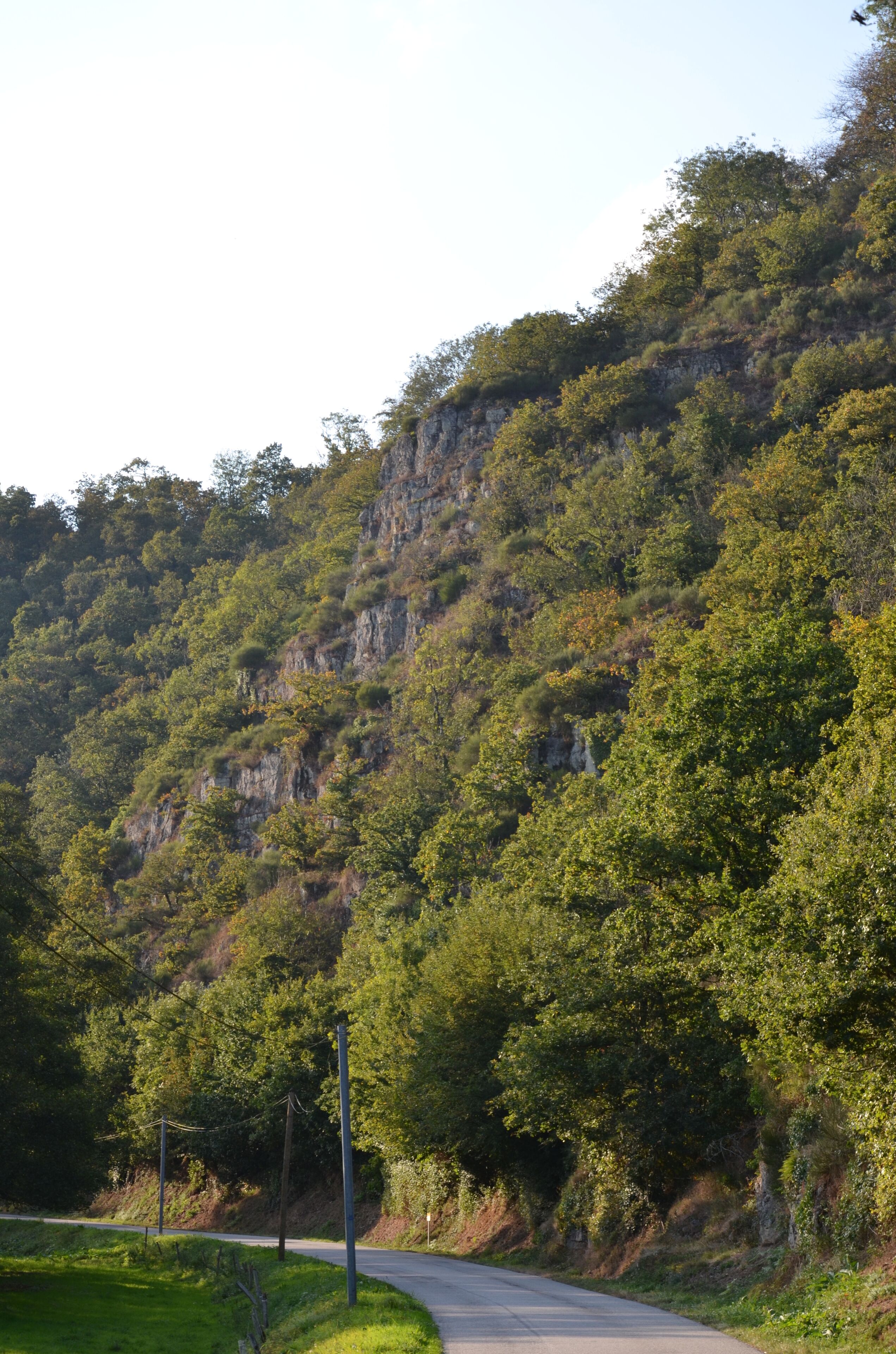 Falaises donnant sur la vallée de la Vire, sur la commune de Malloué.