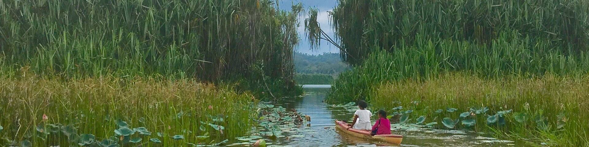 Kids from Kampung Chendahan, home of the indigenous Jakun tribe enjoy a boat ride in Lake Chini. The lake which is being rehabilitated after years of environmental degradation from logging and mining activities is a source of livelihood for the Jakun and other indigenous communities living in the area. Read more about Lake Chini: http://wp.me/p7CVI8-cj
#tasikchini #pahang #malaysia #lake #environment