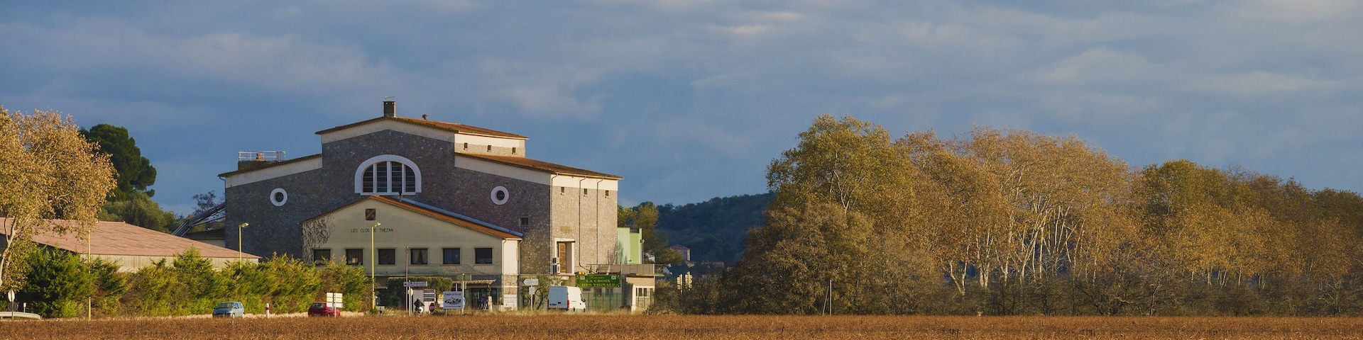 The winemaking cooperative from Nortwest. Thézan-lès-Béziers, Hérault, France.