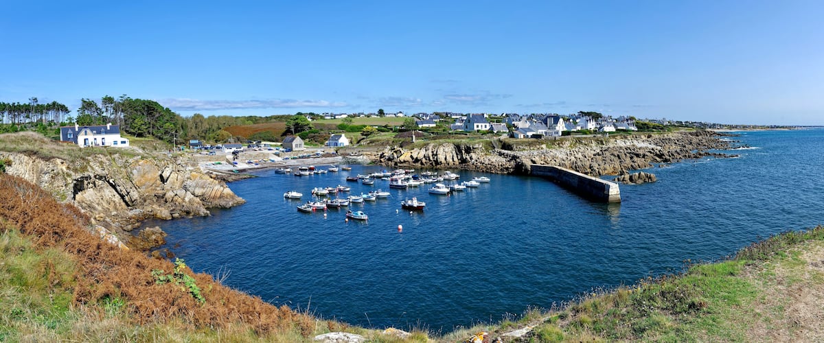 Panorama, Port de Pors-Poulhan, Plouhinec, Cap-Sizun, GR34, Finistère, Bretagne, France