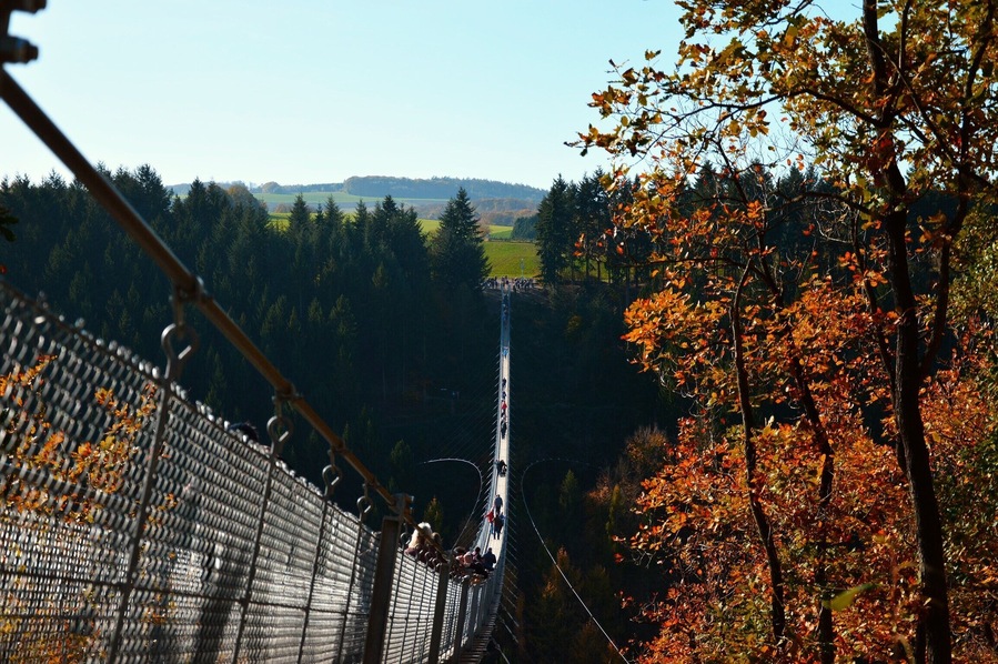 Hängeseilbrücke im Herbst🍂