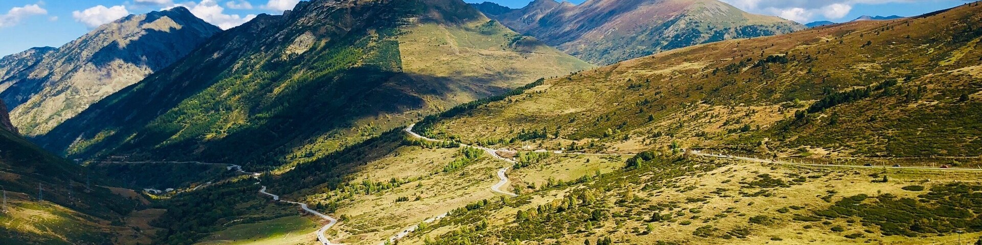 As you travel the borders of France and Andorra there is a lay-by where you can really get the feel of the Pyrenees all around you.