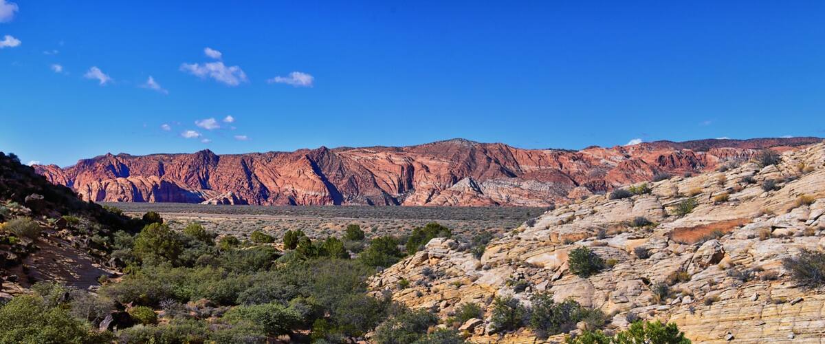 Snow Canyon Views from Jones Bones hiking trail St George Utah Zion’s National Park. USA.