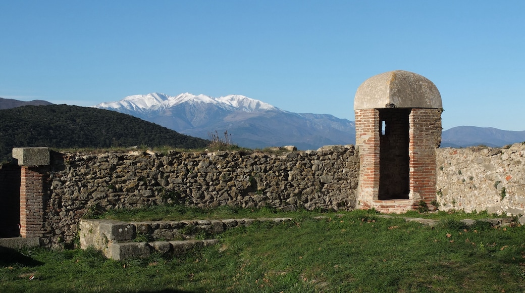 Bartizan of Fort de Bellegarde, near Le Perthus, France, the Canigou in the background.