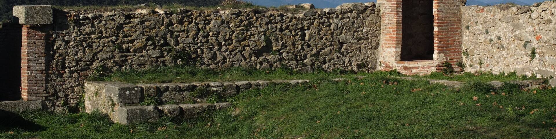 Bartizan of Fort de Bellegarde, near Le Perthus, France, the Canigou in the background.