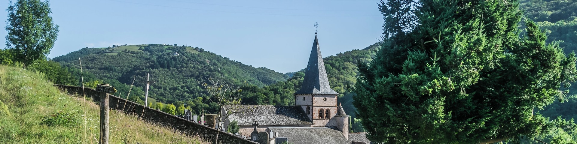 Saint Peter Church of Grand-Vabre, commune of Conques-en-Rouergue, Aveyron, France