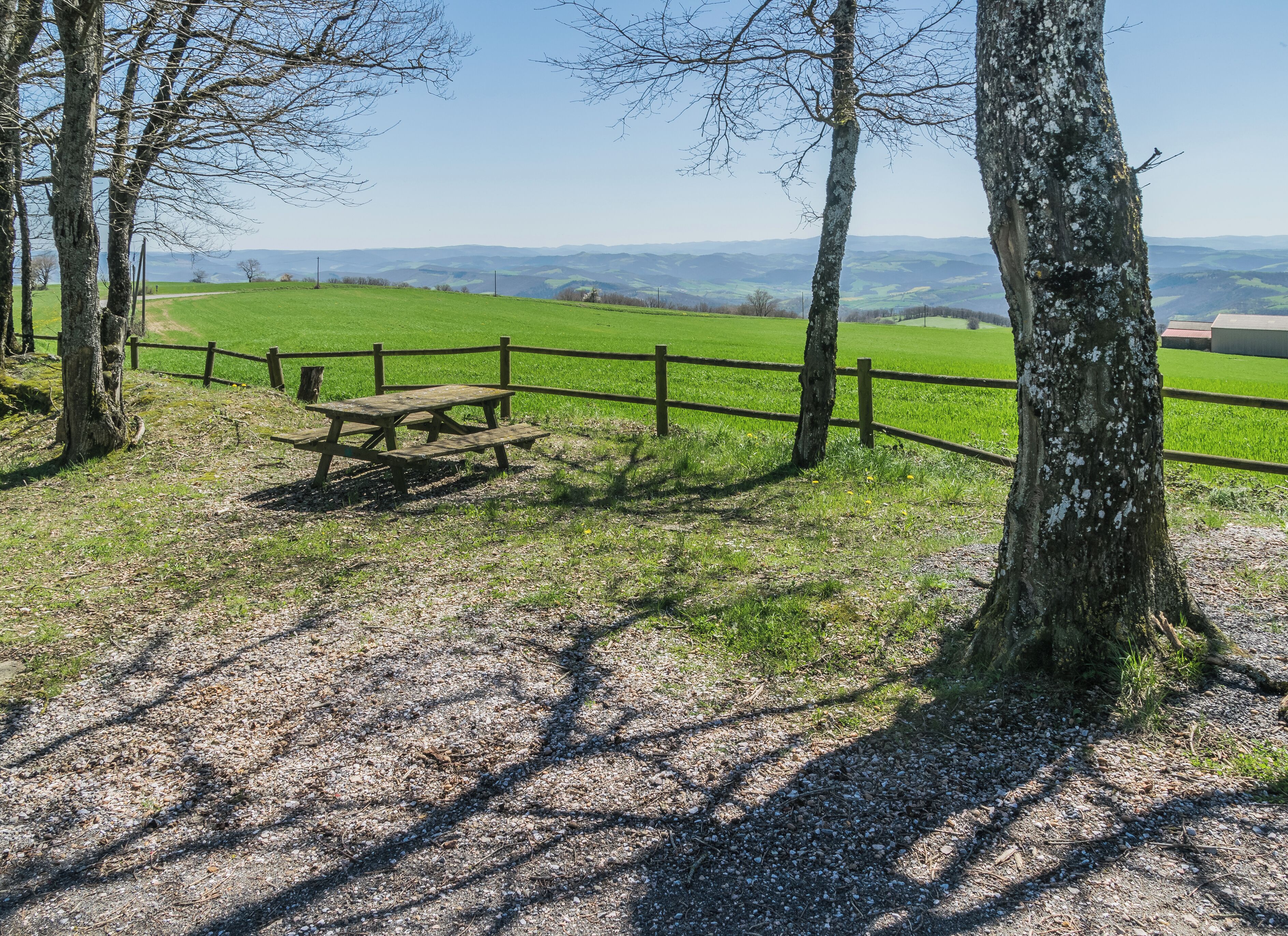 Landscape of commune of Broquiès, Aveyron, France